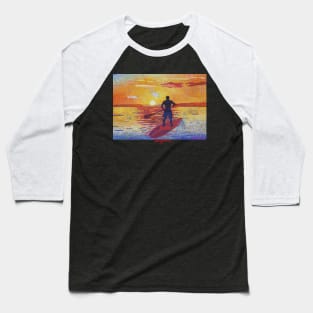 Stand up & Paddle boarder sunset Baseball T-Shirt